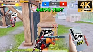 Samsung a15 5G pubg test 60 fps  PUBG MOBILE NEW UPDATE gameplay 2024 [upl. by Schilling]