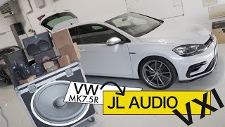 VW Golf Mk7 5 R FULL JL AUDIO VXI and C7 car audio upgrade Ep 1 [upl. by Einnus]