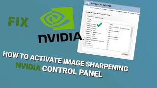 NVIDIA IMAGE SHARPENING EASY FIX [upl. by Ahsiel]