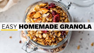 GRANOLA  how to make homemade granola on the stovetop in 15 minutes [upl. by Ivanna890]