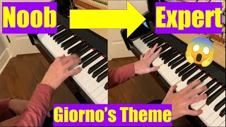 5 Levels of GIORNO’S THEME on PIANO Noob to Expert [upl. by Rhiana777]