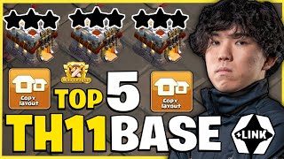 TOP 5  BEST TH11 WAR BASE LINK 2024  TH11 ANTI ELECTRO DRAGON BASE 2024  TH11 ANTI HYBRID BASE [upl. by Eladnwahs]