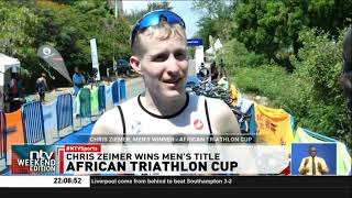 Chris Zeimer and Margot Garabedian triumph at the 2024 African Triathlon Cup [upl. by Nnylyt113]