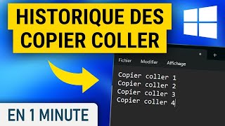 Activer lhistorique de Copier Coller sur Windows [upl. by Morra]