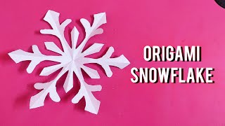 Origami Snowflake❄19papercrafts diy [upl. by Namie363]