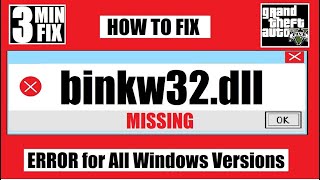 ✅ How To Fix binkw32dll Missing from your computer Was Not Found✅GTA IV Error✅Windows 10 3264 bit [upl. by Elish554]