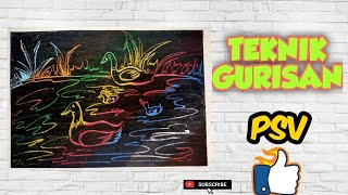 TEKNIK GURISAN PENDIDIKAN SENI VISUAL  VISUAL ART [upl. by Nlyak]