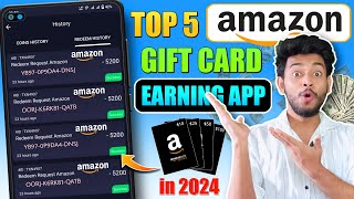 Top 5 Amazon Gift Card Earning Apps 2024  How To Get Free Gift Voucher  Amazon Gift Card Codes [upl. by Iramat]