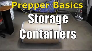 Prepper basics Storage Containers [upl. by Esinal]