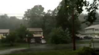 MICROBURST IN NORTH HAVEN CT JUNE 23 2015 [upl. by Naujtna]