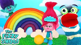 Fizzy Helps Trolls Poppy amp Branch Make Craft A PlayDoh Rainbow 🌈  Fun Videos For Kids [upl. by Oetam97]