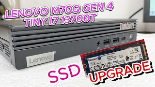 Lenovo ThinkCentre M70q Gen 4 TINY i7 13700 SSD Upgrade  12E3003KGR [upl. by Yawnoc]