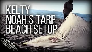 Kelty Noahs Tarp Beach Setup [upl. by Ahsemik]