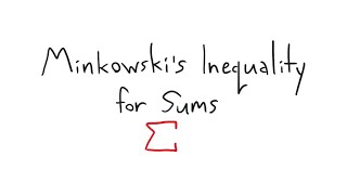 Minkowskis Inequality for Sums [upl. by Ahseiym]