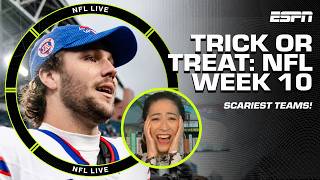 TRICK OR TREAT 👻 NFL Week 10 PREVIEW EDITION 👀 Mina Kimes is SCARED of the Rams  NFL Live [upl. by Ecela932]