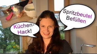 Spritzbeutel richtig befüllen amp verwenden küchenhack spritzbeutel spritzbeutelbefüllen [upl. by Illyes511]