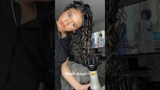 Early wash day this week 😚 curly curlyhairstyles hair curls curlyhair curlynatural [upl. by Sokim919]