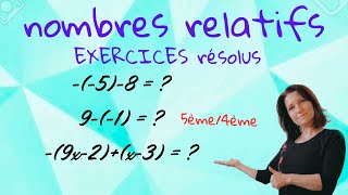 nombres relatifs exercices Mathématiques collège lycée niveau 5ème [upl. by Zetroc]