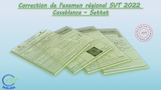 Correction dexamen régional svt 3émé année collège session juillet 2022 Casablanca  Settat [upl. by Dhiren]