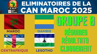 Éliminatoire CAN 2025  GROUPE B  1ère et 2è Journées  Résumé de Tous les buts et classement [upl. by Vanya]