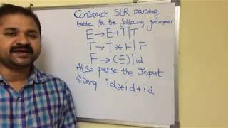 SLR Parser in compiler design with solved example3 [upl. by Yllehs]