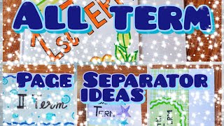 quotPage Divider Ideas for School Projects and Assignmentsquot [upl. by Ariahs861]