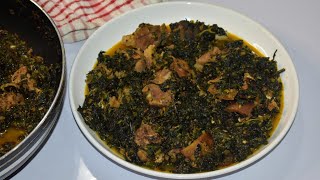 HOW TO MAKE BITTER LEAF SOUP NIGERIAN VEGETABLE SOUP [upl. by Navi]