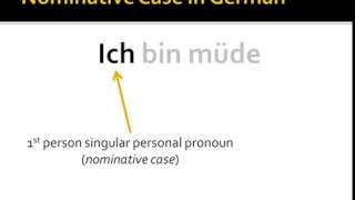 The Nominative Case in German [upl. by Natehc]