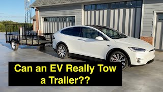 Trailer Towing in a Tesla Model X [upl. by Brandais]