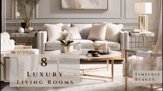 Timeless Beauty 8 Captivating Living Room Interior Design Ideas with Rosegold accents decorations [upl. by Merralee]