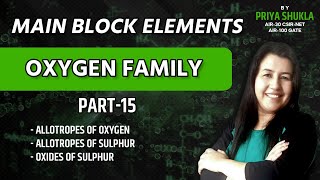 Oxygen familyAllotropes of oxygen Allotropes of SulphurMain group elements chemistry csirnet [upl. by Delmor]