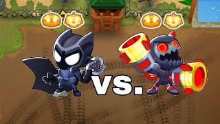 Btd6 god boosted anti bloon vs god boosted legend of the night [upl. by Karol]