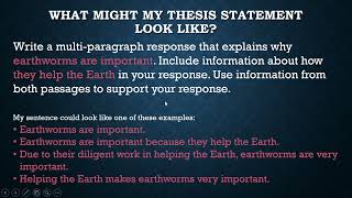 OST Essay Practice Writing a Thesis Statement Using the Question Stem [upl. by Atinele]