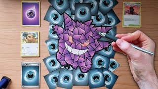 GENGAR MOSAIC  Made from Pokémon cards [upl. by Cutlerr825]