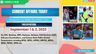 September 12 2023 Current Affairs in English by GKToday [upl. by Ssirk626]