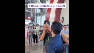 Cowboys and Jets fans involved in a brutal brawl at ATampT Stadium [upl. by Nirrat]