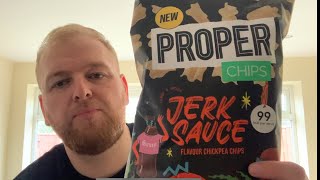 Proper Jerk Sauce Flavour Chickpea Chips  Review [upl. by Aihpled]