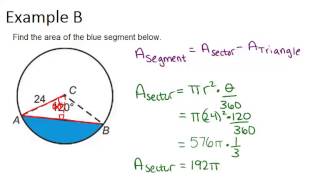 Area of Sectors and Segments Examples Geometry Concepts [upl. by Suoiradal]