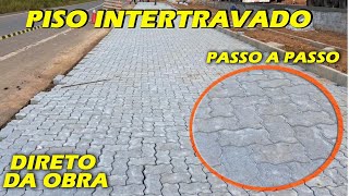 PISO INTERTRAVADO  Como assentar bloco intertravadoPASSO A PASSO [upl. by Hoag336]