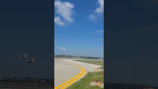 thunder birds fly by at offutt air show military aviation plane cool [upl. by Nnawaj]