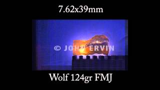 HD Slow motion 762x39mm Wolf 124gr FMJ [upl. by Enelram]