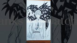 Light Yagami kira of Death Note anime artdrawing short kira Watch full video [upl. by Grosz679]