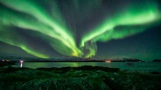 Northern Lights in Tromsø Norway  Aurora Borealis Timelapse Zeitraffer Polarlichter [upl. by Enyalahs]