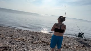 Alicia’s first striped bass  Minas Basin NS [upl. by Morra330]