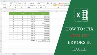 How To  Fix VALUE Errors in Excel [upl. by Madaras]