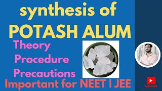 Preparation of Potash Alum  chemistry practical  jeemains neet ug chemistry lab [upl. by Assilym]