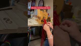 Making a macrame bitless bridle noseband bitlesshorsemanship bitless bitlessriding [upl. by Anorahs]