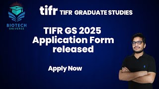 TIFR GS 2025 Application Form released  JGEEBILS 2025  TIFR 2025 [upl. by Portugal784]