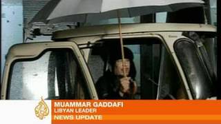 Gaddafi gives 15second quotspeechquot on state TV [upl. by Lotti]