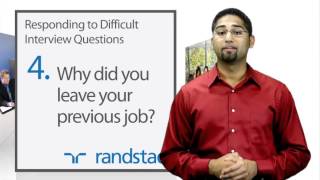 responding to difficult interview questions US [upl. by Yatnoed]